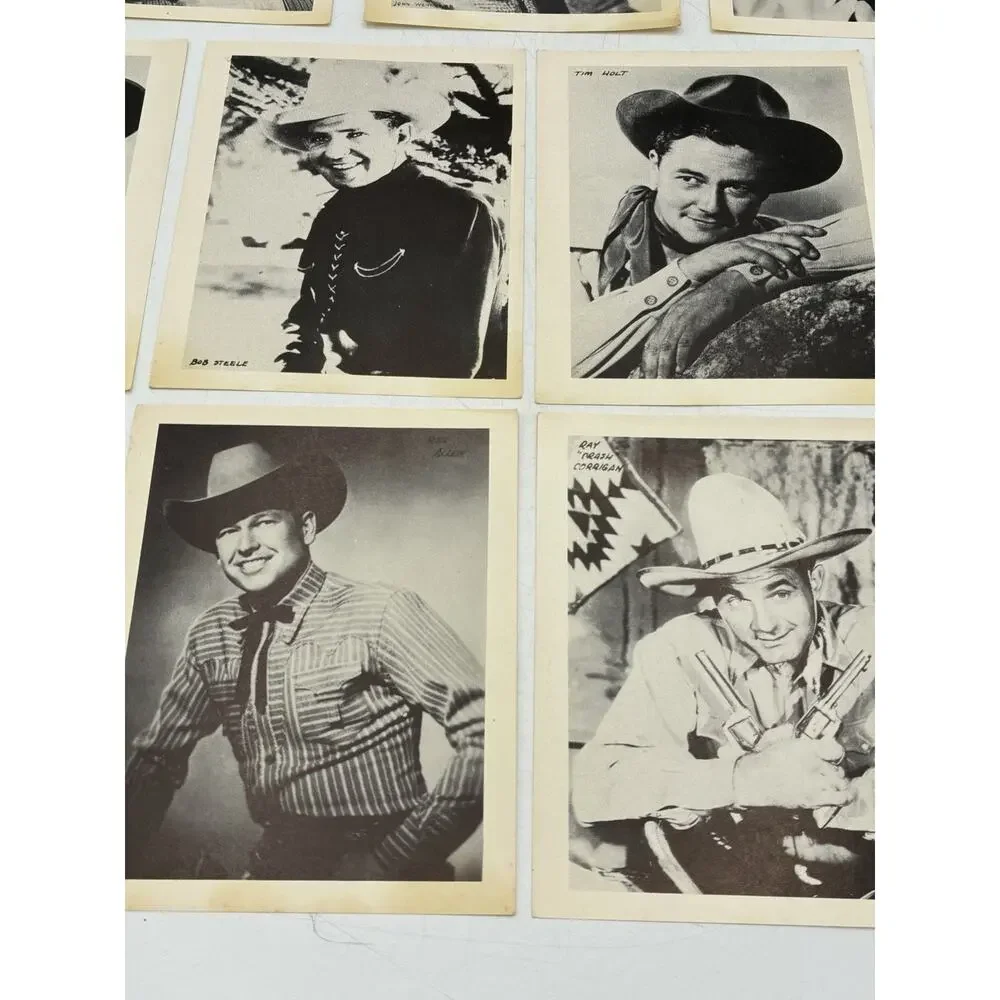 Vintage Western Arcade Exhibit Card Lot Photos 11 Classic Cowboy & Serial Stars
